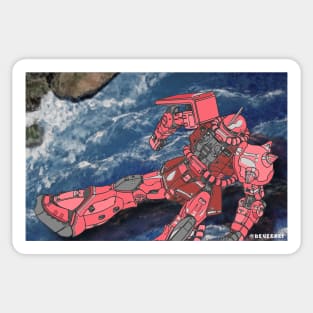 Char Zaku II Art Sticker